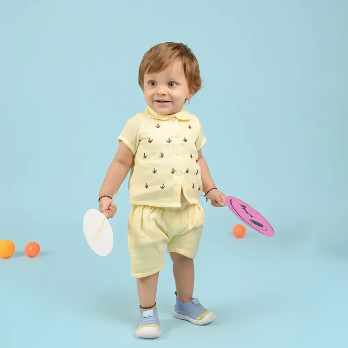 Summer Outfit for Kids: Loyzo Muslin Cotton Shirt Set