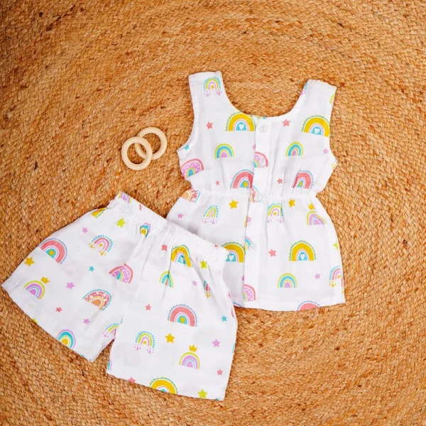 Romper frill short dress for baby girls